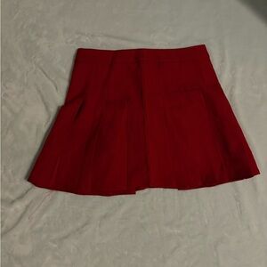 Red Women's Pleated tennis skirt